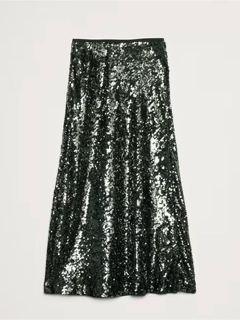 Zara dark Emerald Sequin Maxi Skirt